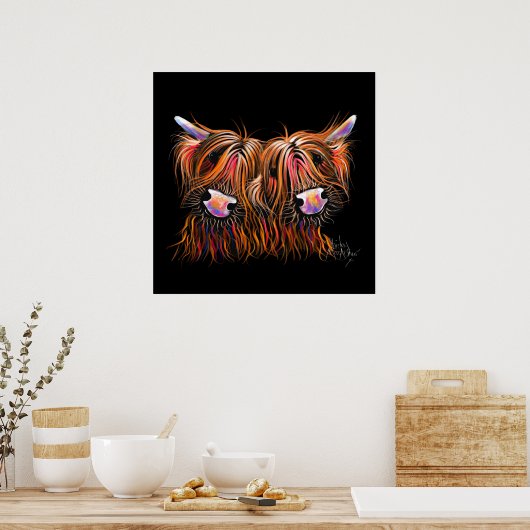 SCoTiSH HigHLaND CoW ' THe LoVeLieS ' von SHiRLeY Poster (Küche)
