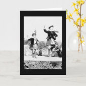 Scotish scherzt Tanzen in Kilts 1912 Karte (Gelbe Blume)