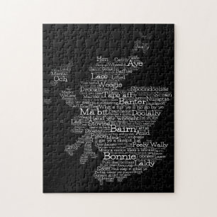 Scotish Slang Word Map Jigsaw Puzzle