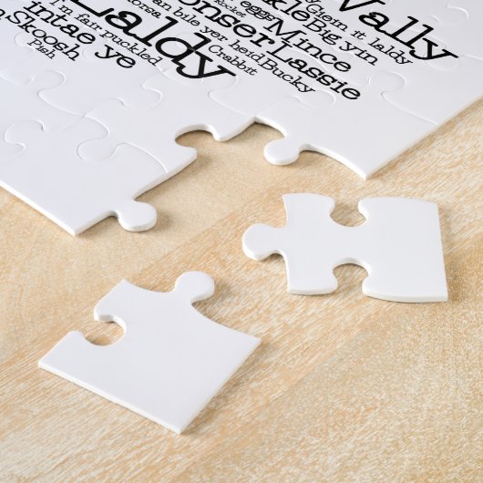 Scotish Slang Word Map Jigsaw Puzzle (Seite)
