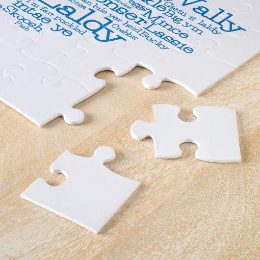 Scotish Slang Word Map Jigsaw Puzzle (Seite)