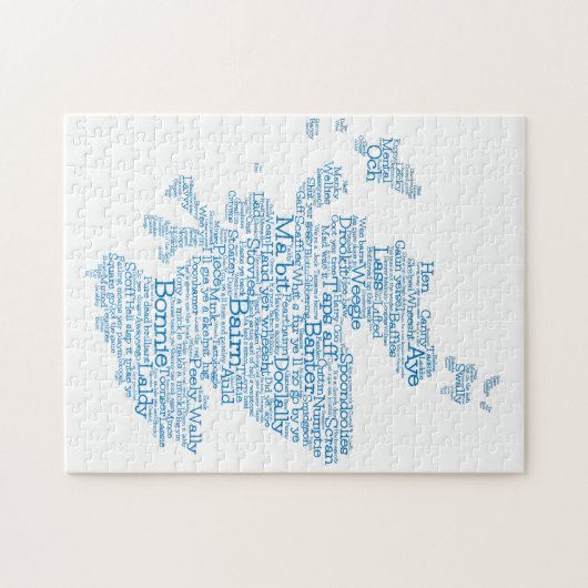 Scotish Slang Word Map Jigsaw Puzzle (Horizontal)