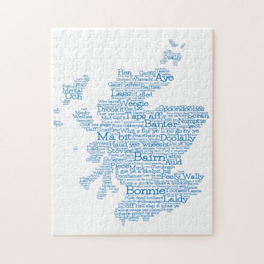 Scotish Slang Word Map Jigsaw Puzzle (Vertikal)