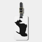 Scotish Terrier Silhouette Gepäckanhänger (Vorderseite vertikal)