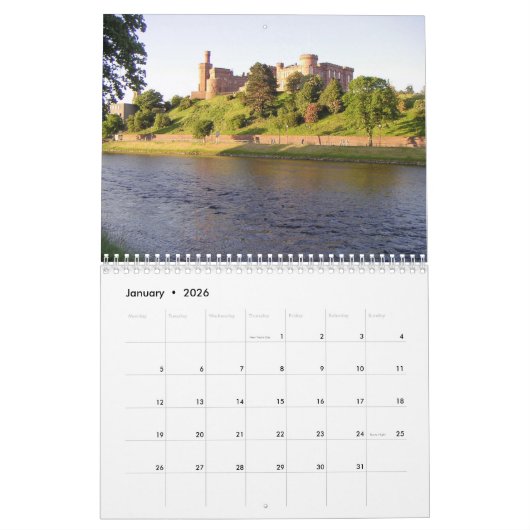 Scotland 2026 calendar kalender (Jan 2026)