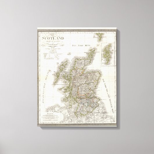 Scotland Atlas Map Leinwanddruck (Vorderseite)