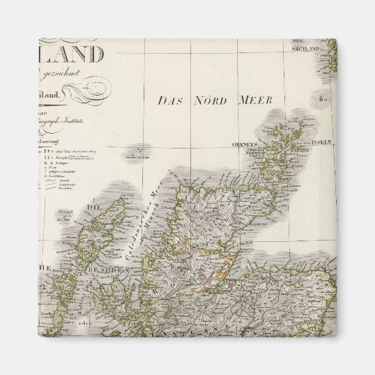 Scotland Atlas Map Magnet (Vorne)
