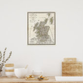 Scotland Atlas Map Poster (Küche)