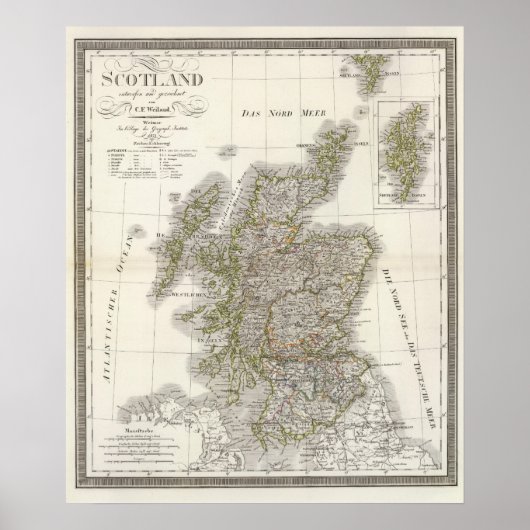 Scotland Atlas Map Poster (Vorne)