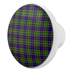 Scotland Ayrshire District Tartan Keramikknauf