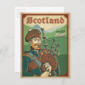 Scotland Bag Piper | Postkarte (Vorne/Hinten)