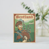 Scotland Bag Piper | Postkarte (Stehend Vorderseite)