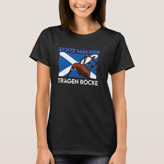 Scotland Bagpipe Kilt Sprichwort T-Shirt (Vorderseite)