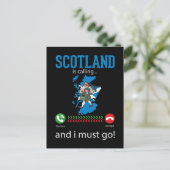 Scotland Bagpipe Music Lover Funny Bagpiper Postkarte (Stehend Vorderseite)