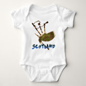 Scotland Bagpipes Baby Strampler (Vorderseite)