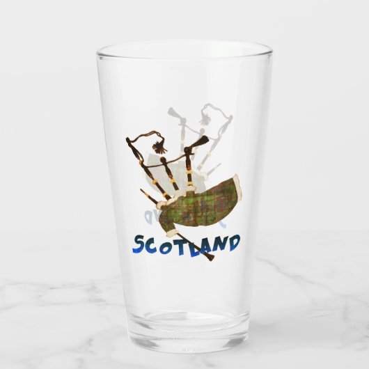 Scotland Bagpipes Glas (Rückseite)