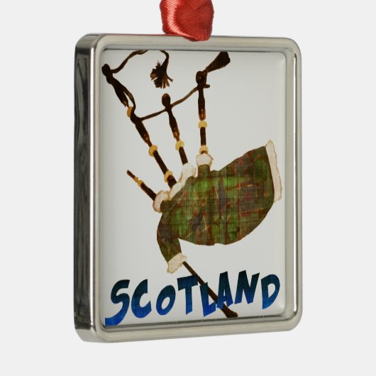 Scotland Bagpipes Ornament Aus Metall (Rechts)
