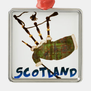 Scotland Bagpipes Ornament Aus Metall