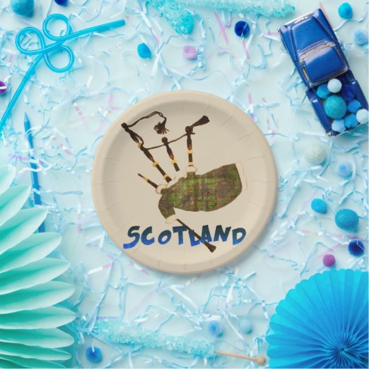 Scotland Bagpipes Pappteller (Party)