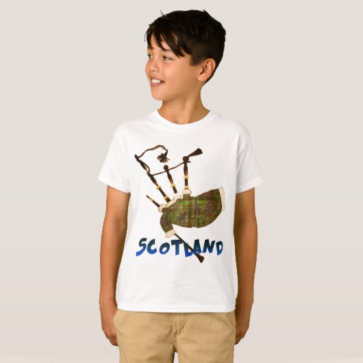 Scotland Bagpipes T-Shirt (Vorne ganz)
