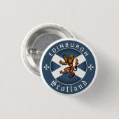 Scotland Button, Rampant, Edinburgh, Schottische F Button (Vorne & Hinten)