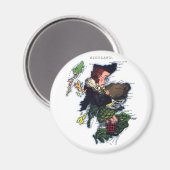 Scotland Caricature Map Magnet (Vorderseite/Rückseite)