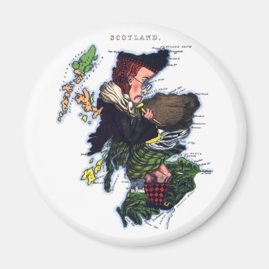 Scotland Caricature Map Magnet (Vorne)