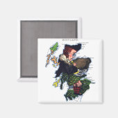 Scotland Caricature Map Magnet (Vorderseite/Rückseite)