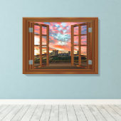 Scotland Castle Fab Cool Sunset Canvas Print Leinwanddruck (Insitu (Holzboden))