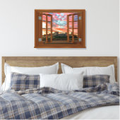 Scotland Castle Fab Cool Sunset Canvas Print Leinwanddruck (Insitu (Schlafzimmer))