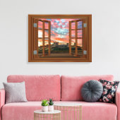 Scotland Castle Fab Cool Sunset Canvas Print Leinwanddruck (Insitu (Wohnzimmer))