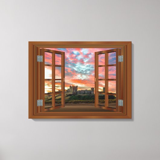 Scotland Castle Fab Cool Sunset Canvas Print Leinwanddruck (Vorderseite)