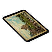 Scotland Castle Vintage Travel Magnet (Rechte Seite)