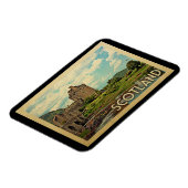 Scotland Castle Vintage Travel Magnet (Linke Seite)