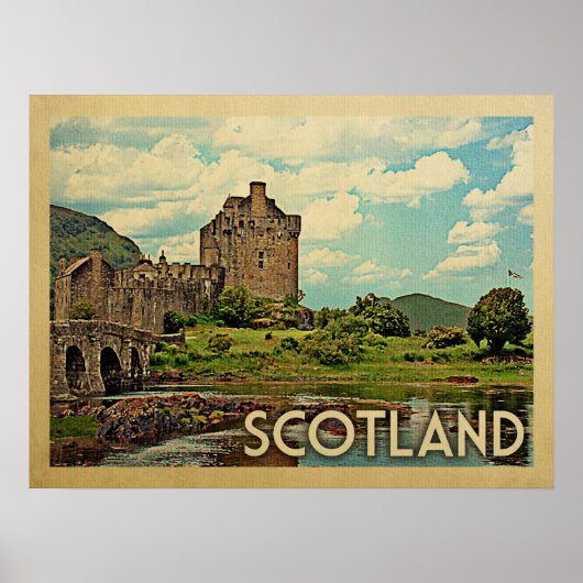 Scotland Castle Vintage Travel Poster (Vorne)
