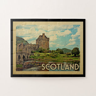 Scotland Castle Vintage Travel Puzzle