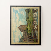 Scotland Castle Vintage Travel Puzzle (Vertikal)