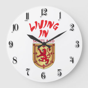 Scotland coat of arms große wanduhr