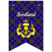 Scotland Coat of Arms Shield & Tartan Wimpelkette (Zweite Fahne)