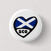 Scotland Country Code Flag Heart Button Abzeichen, (Vorderseite)