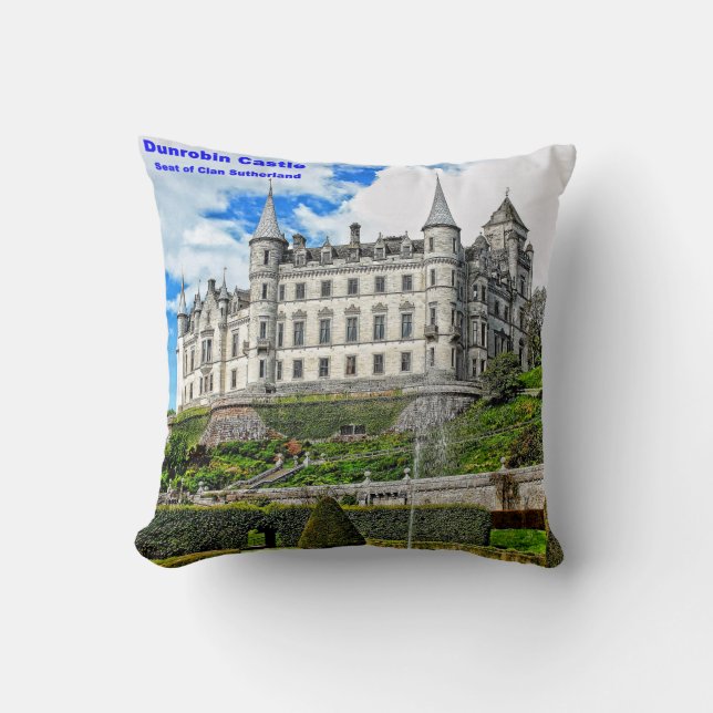 Scotland Dunrobin Castle Seat of Clan Sutherland Kissen (Vorderseite)