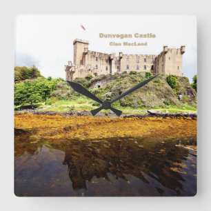 Scotland Dunvegan Castle – MacLeod Clan Quadratische Wanduhr