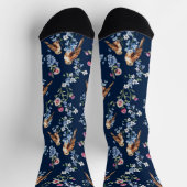 Scotland Eagle Thistle Bluebell Bluebell Muster Socken (Oben)