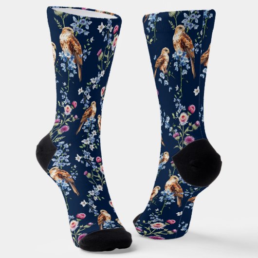 Scotland Eagle Thistle Bluebell Bluebell Muster Socken (Gewinkelt)