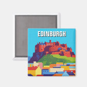 Scotland Edinburgh Castle Abstrakte Kunst Magnet (Vorderseite/Rückseite)
