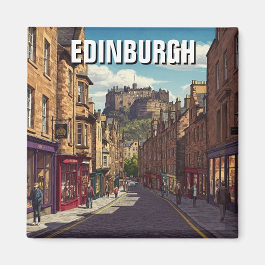 Scotland Edinburgh Castle Travel Magnet (Vorne)