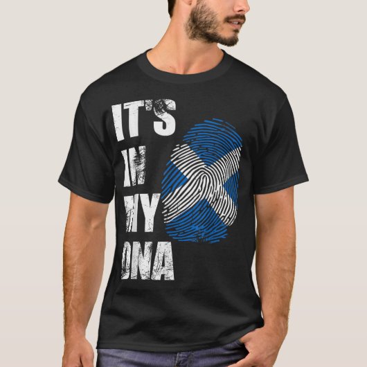 SCOTLAND, ES IST IN MEINER DNA SCOTTISH FLAG DISTR T-Shirt (Vorderseite)
