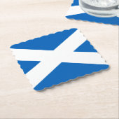 SCOTLAND FLAG BLAUE WHUE CROSS T - Shirt Untersetzer (angewinkelt)