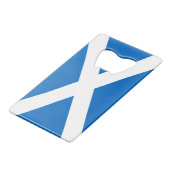 Scotland Flag Design Geldkarten Flaschenöffner (Rückseite Schrägansicht)