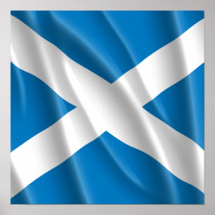 SCOTLAND FLAG FLYING POSTER